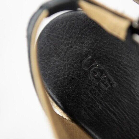 UGG Isabella Wedges Women's Size 8M Strappy Ankle Strap Leather Sandals - Picture 13 of 16